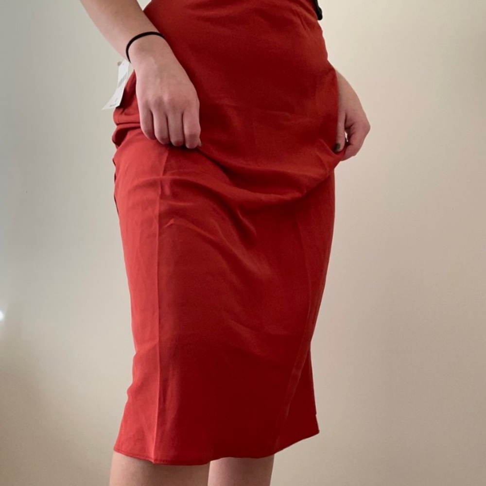 Forever 21 Silk Midi Skirt